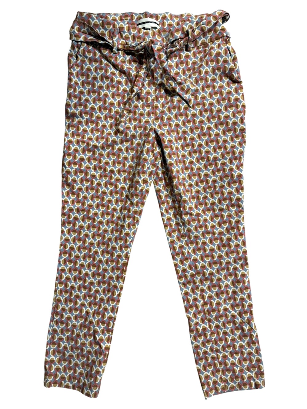 Jules & Leopold inseam 26” Small Multicolor Geometric Tie-Waist Chinos